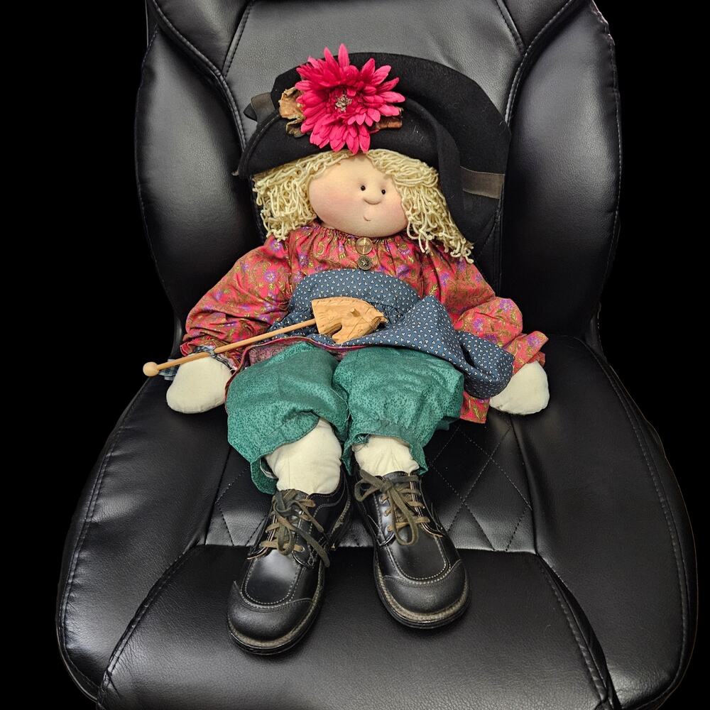 Vintage Handmade Cloth Doll Dolores Gretchen Wilson 1994 Folk Art